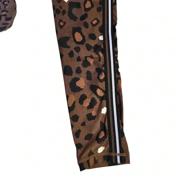 THE UPSIDE Leggings Leopard Print Leggings Striped Side Women's Size M - Picture 5 of 8